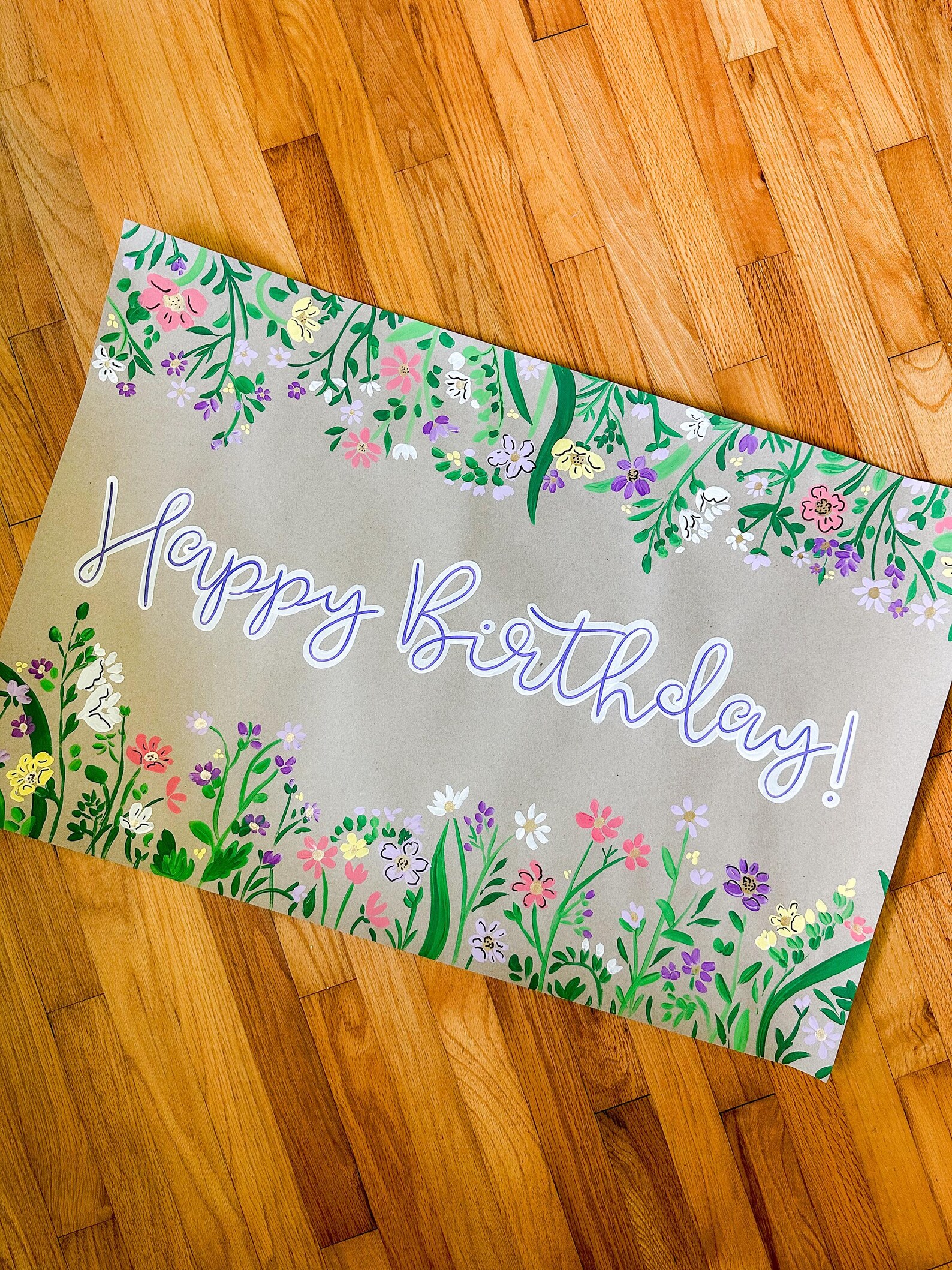 Pre-made: Wild Flower/floral Happy Birthday Event Celebration - Mini ...