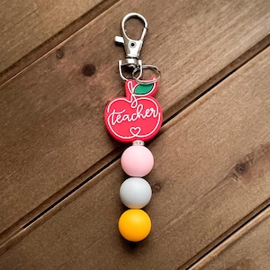 Teacher Apple Keychain