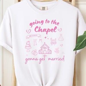 Comfort Colors Bachelorette T-Shirt: Doodle Coquette Bride Wedding