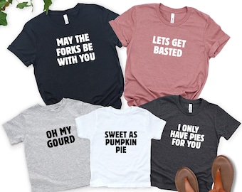 Family Thanksgiving Shirts, Funny Thanksgiving Party, Thanksgiving Shirt, Friendsgiving Group Shirts, Matching Thanksgiving T-Shirts