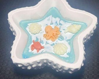 Ocean-Themed Handmade Candle | Starfish Shell Candle | Coastal Decor | Beach Gift | Unique Handmade Gift
