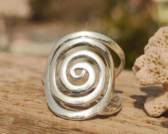 Spiralring aus Sterlingsilber | Minimalistisches Boho Design