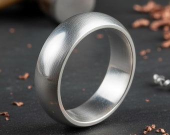 Ring van gehamerd koper, rustieke uniseks band, cadeau 7e verjaardag