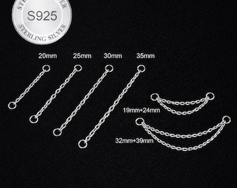 925 Sterling Silber Dangle Piercing Kettenaufsatz, 20-35mm von Goldy