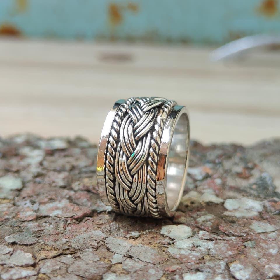 YL Anello Celtico In Argento Sterling 925 Con Zirconi - Simbolo Infinito, Pietra Acquamarina (5A), Placcato Oro Bianco, Regalo Anniversario E Fidanzamento Per Lei - 3