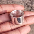 Chunky Sterling Silver Band Ring | 12mm Wide, Unisex Statement Jewelry