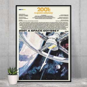 2001: A Space Odyssey Poster, Wall Prints, Wall Art, Home Decor, Movie, Film, Cinema, Tv Series, Gift, Keir Dullea, Dr. Dave Bowman, Space