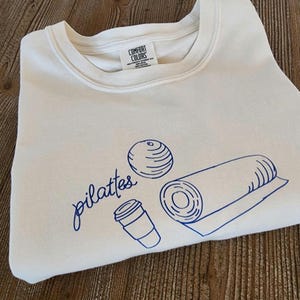 PiLATTEs T-Shirt | Pilates Coffee Cafe Latte Shirt | Pilates Lovers Gym Girls Minimalist Hand Drawn | Pilates Princess Top | Instructor Gift image 3