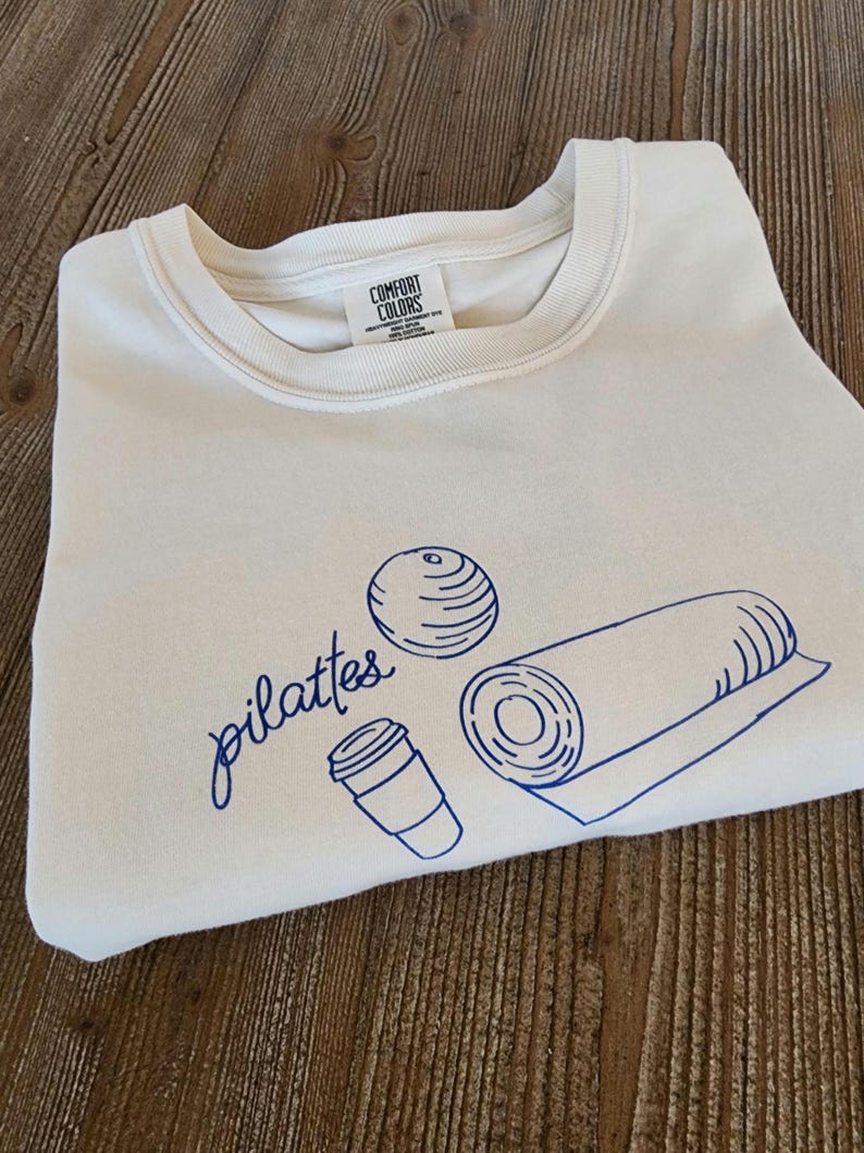 PiLATTEs T-Shirt | Pilates Coffee Cafe Latte Shirt | Pilates Lovers Gym Girls Minimalist Hand Drawn | Pilates Princess Top | Instructor Gift image 3