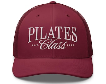 Casquette trucker brodée pour cours de Pilates | Dos en filet