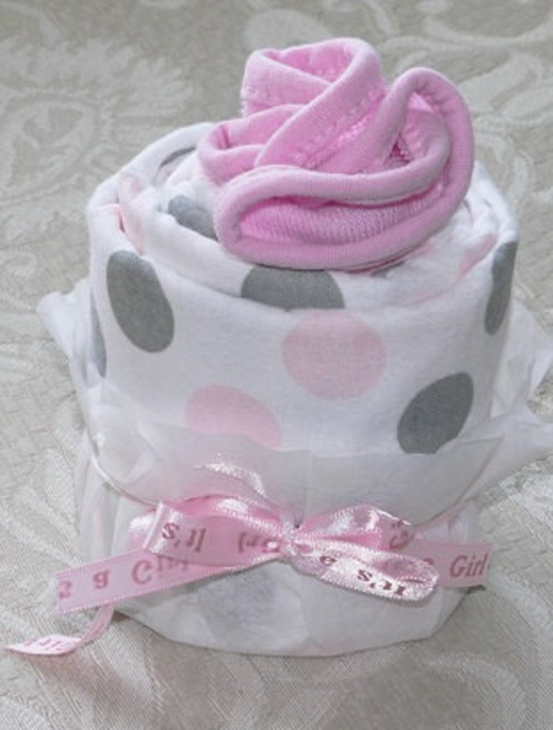 Set of four receiving blanket cupcakes