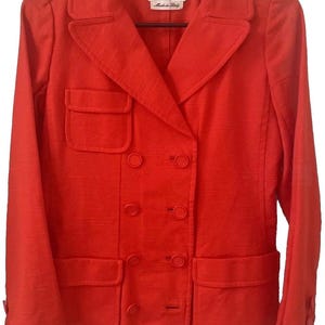 Vintage 60’s Emanuel Ungaro Paris Magnin & Co Italy Double Breasted Blazer Sz 8