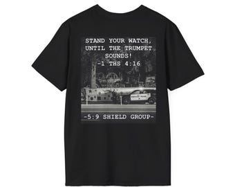 1 Thessalonicher 4:16 Polizei T-Shirt | Strafverfolgungs-Bibel-Vers