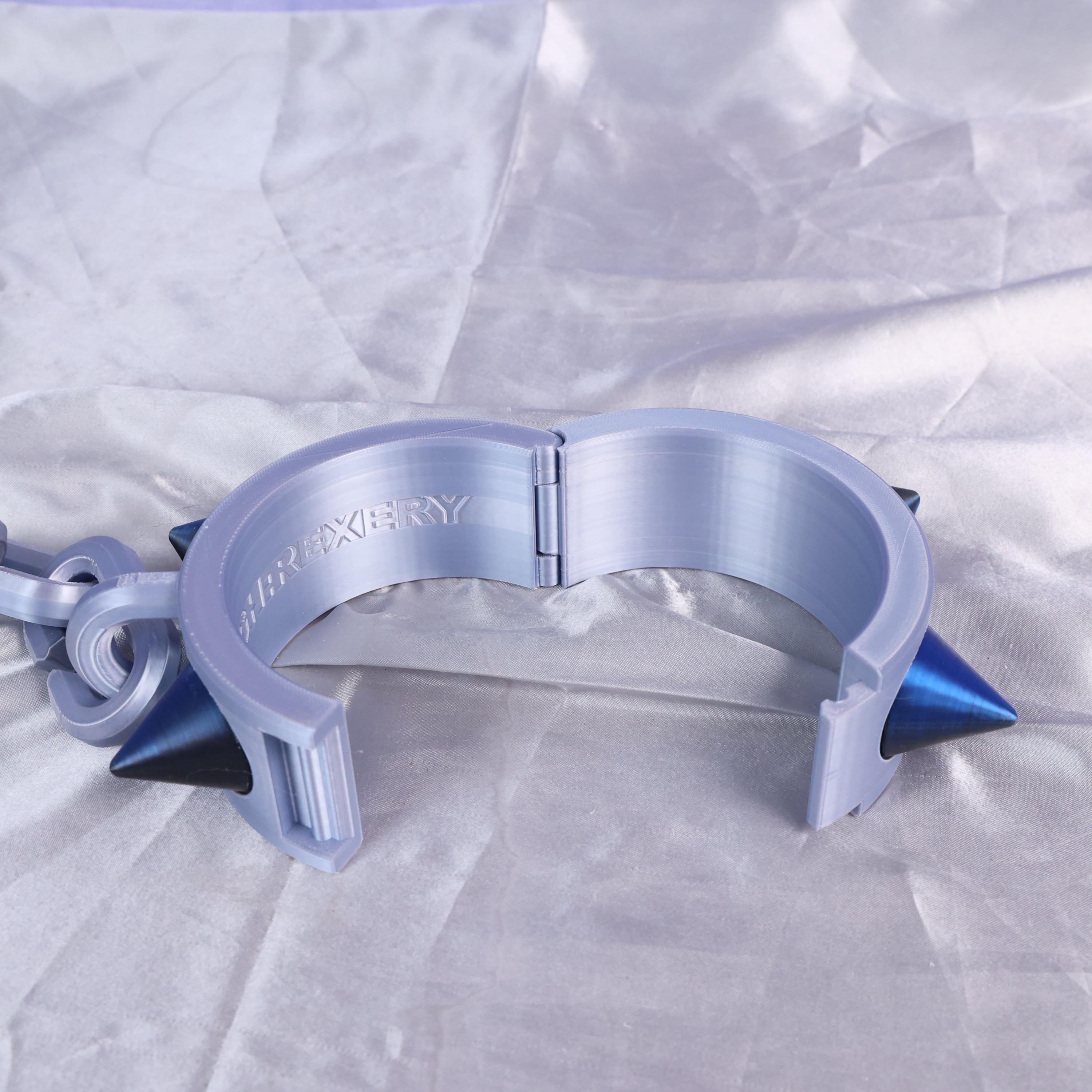 Prop Chain Spiked Chain Cuff Bracelet 3D Printed Punk Wristband Furry Cosplay ...