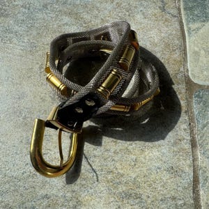 Vintage 90s Bullet Casing Belt Gold Metal Mesh Western Statement Waist Belt‎ 34\
