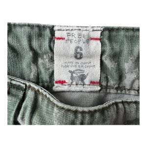 Free People Y2K Lågmidja Utility Shorts Gröna Tie-Dye Pärlfärgade Dragsko Storlek 6 bild 3