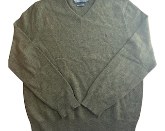 Men's Vintage 90's Polo Ralph Lauren Forest Green Merino Wool Long