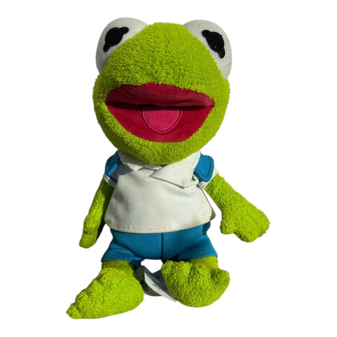 Vintage Disney Baby Kermit the Frog Plush 12" Muppet Babies ...