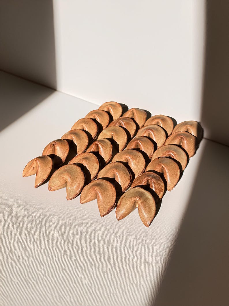 Ceramic Fortune Cookies From The Future, Hand-made Ceramic Gift, Customer, Personalized image 2