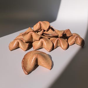 Ceramic Fortune Cookies From The Future, Hand-made Ceramic Gift, Customer, Personalized image 3