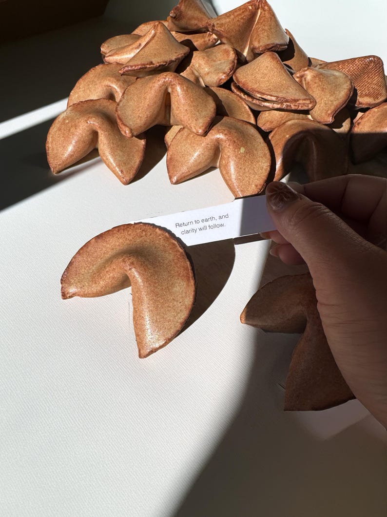 Ceramic Fortune Cookies From The Future, Hand-made Ceramic Gift, Customer, Personalized image 5