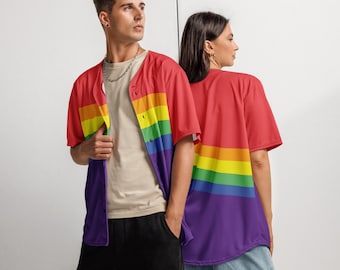 PRIDE Rainbow Recycled baseball jersey