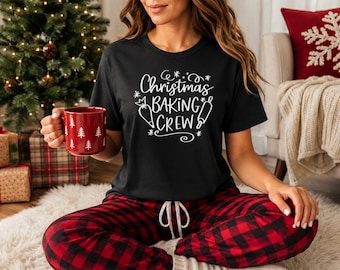Christmas Baking Crew Tee, Cookie Exchange Party Shirt, Matching Holiday Baking Shirts Family, Cute Baker Xmas Tee, Gift for Grandma