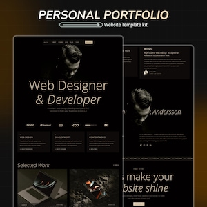 WordPress Template Kit for Portfolio Website - Elementor Template Kit for Creatives, Designers, Freelancers and Artists - Website Template