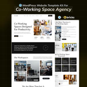CoWorking Space WordPress Landing Page | Website Template für Büro-, Arbeits- und Meeting-Räume