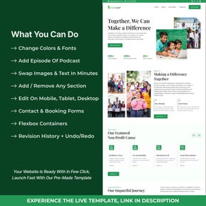 WordPress-Landingpage für wohltätige Zwecke (Bricks Builder) | Vorlage für gemeinnützige Websites, Spenden und Fundraising Bild 4