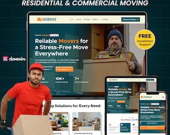 Movers and Packers WordPress Elementor Template Kit | Moving & Relocation Services Website Template