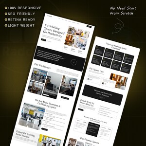 Coworking Space WordPress Bricks Builder-bestemmingspagina | Websitesjabloon voor gedeelde kantoor-, werkruimte- en vergaderruimte afbeelding 12