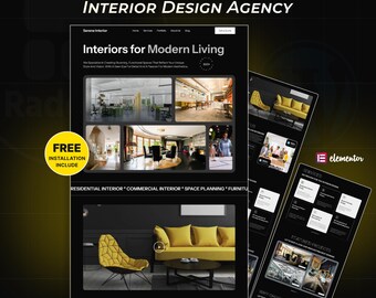 Luxury Interior Design WordPress Elementor Landing Page | Interior Decor & Architecture Website Template