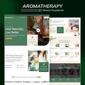Aromatherapy Elementor WordPress Template Kit - Spa, Wellness, Essential Oils & Herbal Therapy Website Template