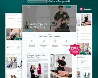 Physiotherapy Center WordPress Elementor Template Kit | Physical Therapy & Rehab Website Template