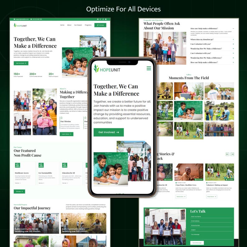 WordPress-Landingpage für wohltätige Zwecke (Bricks Builder) | Vorlage für gemeinnützige Websites, Spenden und Fundraising Bild 2