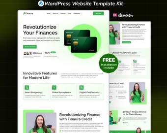 Finance Consulting WordPress Elementor Landing Page | Business Consulting & Financial Advisor Website Template