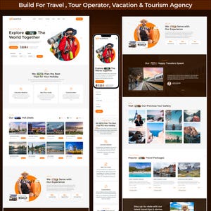 Travel Booking WordPress Bricks Builder Landing Page | Travel Agency, Tour & Vacation Website Template image 2