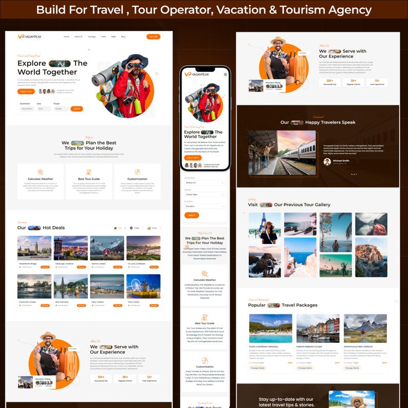 Travel Booking WordPress Bricks Builder Landing Page | Travel Agency, Tour & Vacation Website Template image 2