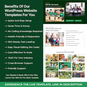 WordPress-Landingpage für wohltätige Zwecke (Bricks Builder) | Vorlage für gemeinnützige Websites, Spenden und Fundraising Bild 3