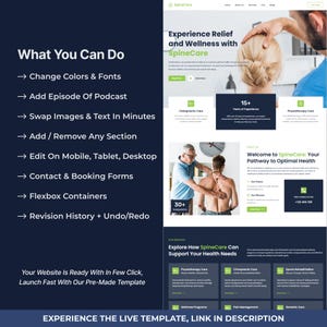 Chiropractic WordPress Bricks Builder Landing Page | Chiropractor, Back Pain & Spinal Care Website Template image 4