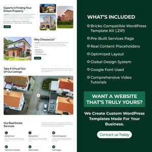 Wohnungsmakler WordPress Landing Page | Realtor & Objektliste Website Vorlage Bild 5