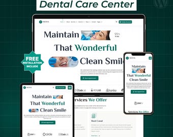 Dental Clinic WordPress Elementor Pro Template | Dentist Practice & Oral Healthcare Website Template