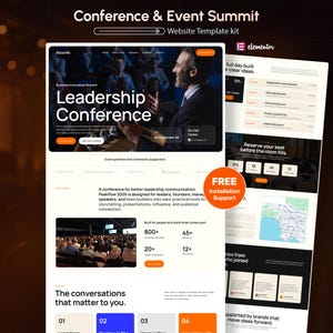 Conference WordPress Elementor Template Kit | Event Summit, Workshop, Meetup, Seminar & Speaker Website