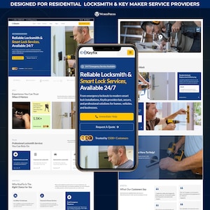 Locksmith WordPress Elementor Template Kit | Smart Lock Service, Emergency & Key Replacement Website Template image 5