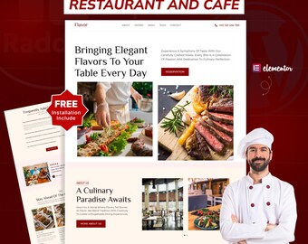 Restaurant WordPress Elementor Landing Page | Food Delivery & Restaurant Website Template