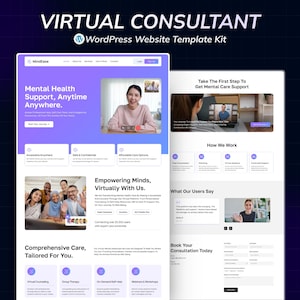 Mental Health Elementor WordPress Landing Page Template - Therapy, Psychology & Counseling One-Page Website Template