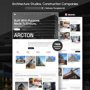 Architecture WordPress Elementor Template Kit | Architect, Construction & Building Company Website Template