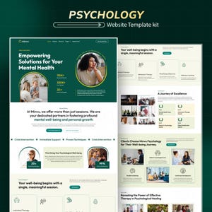 Psychology and Counseling Elementor WordPress Template Kit – Therapist, Mental Health & Coaching Website Template