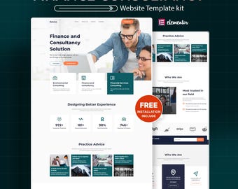 Finance Consulting WordPress Elementor Landing Page | Accounting & Financial Advisor Website Template